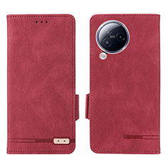 Leather Case Stands Flip Cover Holder L06Z for Xiaomi Civi 3 5G Red