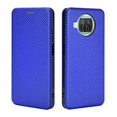 Leather Case Stands Flip Cover Holder L06Z for Xiaomi Mi 10i 5G Blue