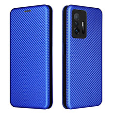 Leather Case Stands Flip Cover Holder L06Z for Xiaomi Mi 11T Pro 5G Blue