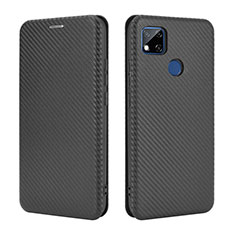 Leather Case Stands Flip Cover Holder L06Z for Xiaomi POCO C31 Black