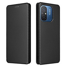 Leather Case Stands Flip Cover Holder L06Z for Xiaomi Poco C55 Black