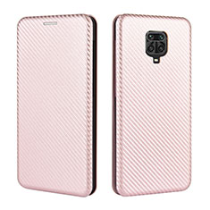 Leather Case Stands Flip Cover Holder L06Z for Xiaomi Poco M2 Pro Rose Gold