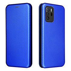 Leather Case Stands Flip Cover Holder L06Z for Xiaomi Poco X3 GT 5G Blue