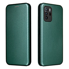 Leather Case Stands Flip Cover Holder L06Z for Xiaomi Poco X3 GT 5G Green