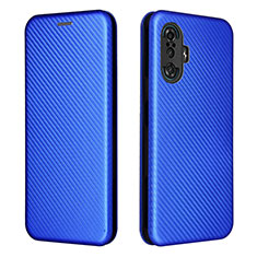 Leather Case Stands Flip Cover Holder L06Z for Xiaomi Redmi K40 Gaming 5G Blue