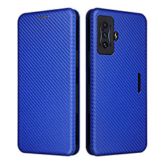 Leather Case Stands Flip Cover Holder L06Z for Xiaomi Redmi K50 Gaming AMG F1 5G Blue