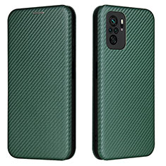 Leather Case Stands Flip Cover Holder L06Z for Xiaomi Redmi Note 11 SE India 4G Green