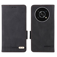 Leather Case Stands Flip Cover Holder L07Z for Huawei Honor Magic4 Lite 5G Black