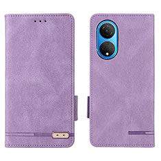 Leather Case Stands Flip Cover Holder L07Z for Huawei Honor X7 Purple