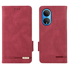 Leather Case Stands Flip Cover Holder L07Z for Huawei Honor X7 Red