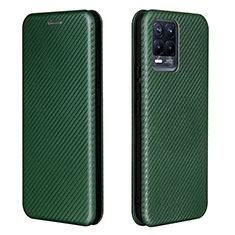 Leather Case Stands Flip Cover Holder L07Z for Realme 8 Pro Green