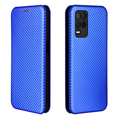 Leather Case Stands Flip Cover Holder L07Z for Realme 9 5G India Blue