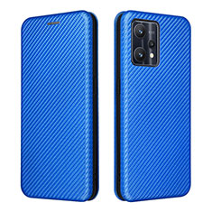 Leather Case Stands Flip Cover Holder L07Z for Realme 9 Pro 5G Blue