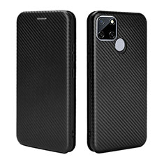 Leather Case Stands Flip Cover Holder L07Z for Realme C12 Black