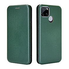 Leather Case Stands Flip Cover Holder L07Z for Realme C12 Green