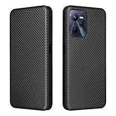 Leather Case Stands Flip Cover Holder L07Z for Realme C35 Black