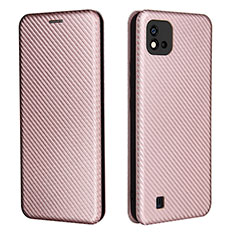 Leather Case Stands Flip Cover Holder L07Z for Realme Narzo 50i Rose Gold