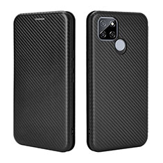 Leather Case Stands Flip Cover Holder L07Z for Realme Q2i 5G Black