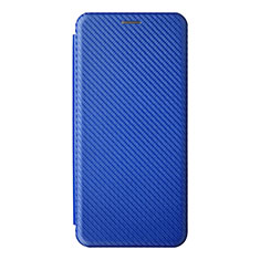 Leather Case Stands Flip Cover Holder L07Z for Samsung Galaxy A03 Blue