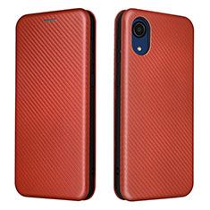 Leather Case Stands Flip Cover Holder L07Z for Samsung Galaxy A03 Core Red