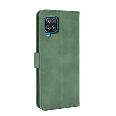 Leather Case Stands Flip Cover Holder L07Z for Samsung Galaxy A12 5G Green
