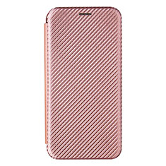 Leather Case Stands Flip Cover Holder L07Z for Samsung Galaxy A15 LTE Rose Gold