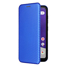 Leather Case Stands Flip Cover Holder L07Z for Samsung Galaxy A22 5G SC-56B Blue