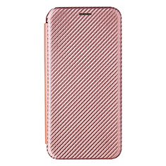 Leather Case Stands Flip Cover Holder L07Z for Samsung Galaxy A34 5G Rose Gold