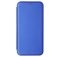 Leather Case Stands Flip Cover Holder L07Z for Samsung Galaxy A52 4G Blue