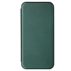 Leather Case Stands Flip Cover Holder L07Z for Samsung Galaxy A52 4G Green