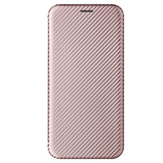 Leather Case Stands Flip Cover Holder L07Z for Samsung Galaxy A52 5G Rose Gold