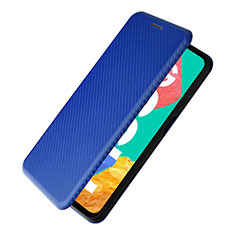 Leather Case Stands Flip Cover Holder L07Z for Samsung Galaxy M33 5G Blue