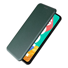 Leather Case Stands Flip Cover Holder L07Z for Samsung Galaxy M33 5G Green