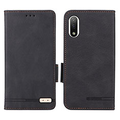 Leather Case Stands Flip Cover Holder L07Z for Sony Xperia Ace III SOG08 Black