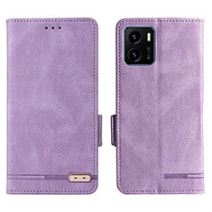 Leather Case Stands Flip Cover Holder L07Z for Vivo Y10 t1 Purple