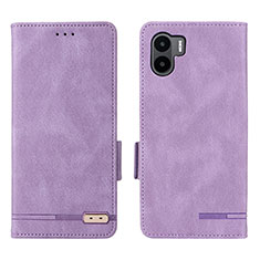Leather Case Stands Flip Cover Holder L07Z for Xiaomi Poco C50 Purple