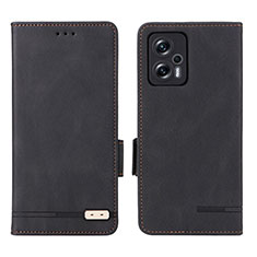 Leather Case Stands Flip Cover Holder L07Z for Xiaomi Poco X4 GT 5G Black
