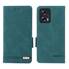 Leather Case Stands Flip Cover Holder L07Z for Xiaomi Poco X4 GT 5G Green