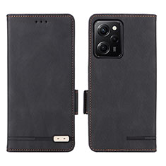 Leather Case Stands Flip Cover Holder L07Z for Xiaomi Poco X5 Pro 5G Black