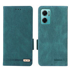 Leather Case Stands Flip Cover Holder L07Z for Xiaomi Redmi 10 Prime Plus 5G Green