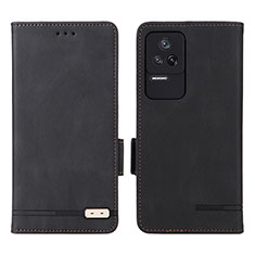 Leather Case Stands Flip Cover Holder L07Z for Xiaomi Redmi K40S 5G Black