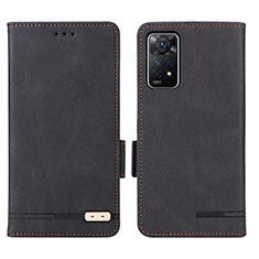 Leather Case Stands Flip Cover Holder L07Z for Xiaomi Redmi Note 11 Pro 4G Black