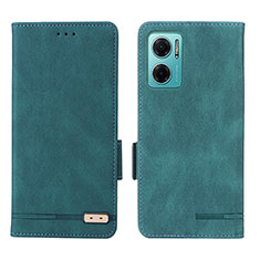 Leather Case Stands Flip Cover Holder L07Z for Xiaomi Redmi Note 11E 5G Green