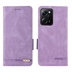Leather Case Stands Flip Cover Holder L07Z for Xiaomi Redmi Note 12 Pro Speed 5G Purple