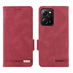 Leather Case Stands Flip Cover Holder L07Z for Xiaomi Redmi Note 12 Pro Speed 5G Red