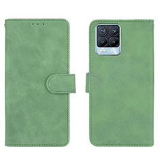 Leather Case Stands Flip Cover Holder L08Z for Realme 8 Pro Green