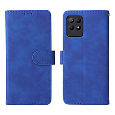 Leather Case Stands Flip Cover Holder L08Z for Realme 8i Blue