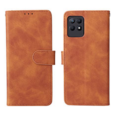 Leather Case Stands Flip Cover Holder L08Z for Realme 8i Brown