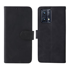 Leather Case Stands Flip Cover Holder L08Z for Realme 9 4G Black