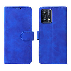 Leather Case Stands Flip Cover Holder L08Z for Realme 9 5G Blue